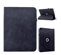 TEDTIKJT Coque pour iPad 9.7" 6. Generation 2018 Tablette étuis iPad 5. Gen 2017 Housse PU Cuir 360°Rotatif Multi-Angle Stand Motif de Fleurs Exquis de Tantra Flip Protection Housse Coque, Noir