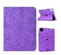TEDTIKJT Coque pour iPad Air 11 2025/2024 Flip Protection Housse étuis iPad Pro 11 2018/2020/2021/2022 Cuir 360°Rotatif Multi-Angle Stand Motif de Fleurs Exquis de Tantra Tablette Coque, Violette