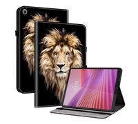 TEDTIKJT Coque pour Lenovo Tab K9 8.7" 2025 étuis Housse PU Cuir Flip Support Protection Motif Peint Etui Housse pour Tablette Lenovo Tab K9 Coque,Tête de Lion