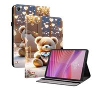 TEDTIKJT Coque pour Lenovo Tab K9 8.7" 2025 étuis Tablette Housse PU Cuir Flip Support Protection Motif Peint Tablette étuis pour Lenovo Tab K9 Coque Cover,Ours Diamant