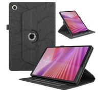 TEDTIKJT Coque pour Lenovo Tab K9 8.7 Pouces 2025 TB305XU étuis Housse PU Cuir 360°Rotatif Multi-Angle Stand Flip Tablette Protection pour étuis Lenovo Tab One 8.7" TB305FU Coque,Noir Arbres