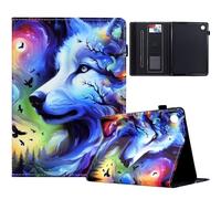 TEDTIKJT Coque pour Lenovo Tab M10 3rd Gen 10.1" Etui Tablette 2022 TB-328FU TB-328XU Housse PU Cuir Flip Support Portefeuille Protection Tablette pour Lenovo Tab M10 3rd Gen Coque,Le Loup étoilé