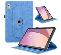 TEDTIKJT Coque pour Lenovo Tab M9 9" 2023 PU Cuir Flip Tablette Cover 360°Rotatif Multi-Angle Support Fonction Arbre de Vie Étui de Rotating Protection Housse pour Lenovo Tab M9 9" TB-310FU,Bleu