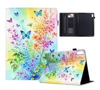TEDTIKJT Coque pour Lenovo Tab M9 9" Etui Tablette TB-310FU Housse PU Cuir Flip Support Portefeuille Protection Tablette pour Lenovo Tab M9 Coque,Fleurs Colorées