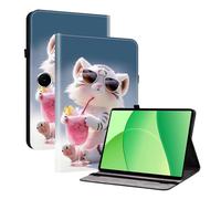 TEDTIKJT Coque pour Oppo Pad SE 11 Pouces 2025 étuis Tablette Housse PU Cuir Flip Support Protection Motif Peint Etui Housse pour Oppo Pad SE 11" Coque,Dessin Animé Petit Tigre