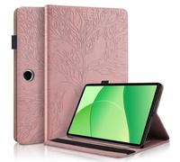 TEDTIKJT Coque pour Oppo Pad SE 11 Pouces 2025 Housse Étui PU Cuir Flip avec Support Fonction Protection Étui pour Tablette Oppo Pad SE 2025 Coque,Or Rose Arbre