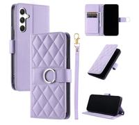 TEDTIKJT Coque pour Samsung Galaxy A34 5G 6.6" Étuis Housse Protection PU Cuir Rabat avec Magnétique Double Couche Porte-Cartes et Support Étuis pour Samsung Galaxy A34 5G Coque,Violet