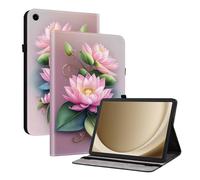 TEDTIKJT Coque pour Samsung Galaxy Tab A11 Plus/A9 Plus 11" Etui Tablette Housse SM-X210 X215 X216B PU Cuir Flip Support Protection Motif Peint Etui pour Galaxy Tab A11 Plus Coque,La Fleur de Lotus