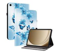 TEDTIKJT Coque pour Samsung Galaxy Tab A11 Plus/A9 Plus 11" Etui Tablette Housse SM-X210 X215 X216B PU Cuir Flip Support Protection Motif Peint Etui pour Galaxy Tab A11 Plus Coque,Le Papillon Bleu