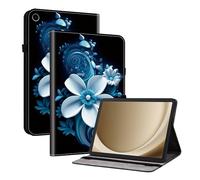TEDTIKJT Coque pour Samsung Galaxy Tab A11 Plus/A9 Plus 11" Etui Tablette Housse SM-X210 X215 X216B PU Cuir Flip Support Protection Motif Peint Etui pour Galaxy Tab A11 Plus Coque,Noir Orchidées