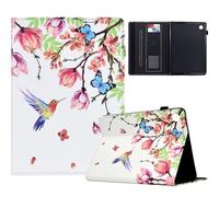 TEDTIKJT Coque pour Samsung Galaxy Tab A9 Plus 11" Etui Tablette SM-X210 X215 X216B Housse PU Cuir Flip Support Portefeuille Protection Tablette Samsung Galaxy Tab A9 Plus Coque,Fleurs Oiseaux