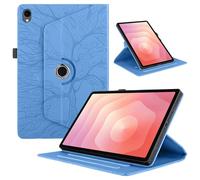 TEDTIKJT Coque pour Samsung Galaxy Tab S11 Tablette Housse Bleu Arbre | SM-X730 X736B étuis Housse PU Cuir 360°Rotatif Multi-Angle Stand Flip Protection étuis pour Galaxy Tab S11 Coque Cover