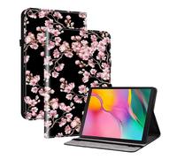 TEDTIKJT Coque pour Samsung Galaxy Tab S5e 10.5" SM-T720 T725 Etui Housse PU Cuir Flip Support Protection Motif Peint Coque pour Samsung Galaxy Tab S5e étuis,Fleur de Prune