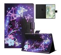 TEDTIKJT Coque pour Samsung Galaxy Tab S6 Lite 10.4" Etui Tablette 2024/2022/2020 P610 P620 Housse PU Cuir Flip Support Protection Motif Peint étuis pour Samsung Tab S6 Lite Coque,Papillon Violet
