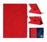 TEDTIKJT Coque pour Tablette iPad 10.2" 8./7. Generation 2020/2019 /iPad 10.5" 2017/2019 360°Rotatif Multi-Angle Stand Tablette Housse Étui Motif Alphabétique - Smile Cuir Flip Protection Coque,Rouge
