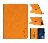 TEDTIKJT Coque pour Tablette iPad 9.7" 6. Gen 2018/5. Gen 2017/iPad Air 1/2 360°Rotatif Multi-Angle Stand Portefeuille Tablette Housse Étui Motif Alphabétique - Smile Flip Protection Coque,Kaki