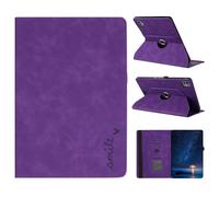 TEDTIKJT Coque pour Tablette iPad Air 11 2025/2024 /iPad Air 5./4. Gen 2022/2020 10.9" 360°Rotatif Multi-Angle Stand Housse Étui Motif Alphabétique - Smile Cuir Flip Protection Coque,Violet