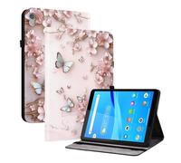 TEDTIKJT Coque pour Tablette Lenovo Tab M8 (HD) 8.0" 2019 étuis Housse PU Cuir Flip Support Protection Motif Peint Tablette étuis pour Lenovo Tab M8 (FHD)/(3rd Gen) Coque Cover,Papillon