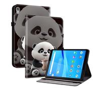TEDTIKJT Coque pour Tablette Lenovo Tab M8 (HD) 8.0" 2019 étuis Housse PU Cuir Flip Support Protection Motif Peint Tablette étuis pour Lenovo Tab M8 (FHD)/(3rd Gen) Coque Cover,Lait Thé Ours