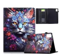 TEDTIKJT Coque pour Tablette Lenovo Tab M9 9" 2022 TB310FU étuis Housse PU Cuir Motif Peint Flip Support Protection étuis pour Lenovo Tab M9 Coque,Le Chat Coloré