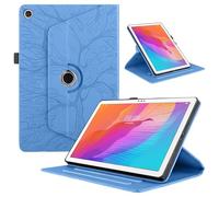 TEDTIKJT Tablette Coque pour Huawei MatePad T 10 9.7 Pouces 2021 Etui Rotatif 360 Housse PU Cuir Flip Support Protection Cover Case pour Huawei MatePad T 10 9.7" Coque,Bleu Arbre