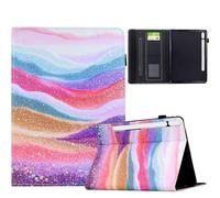 TEDTIKJT Tablette Coque pour Samsung Galaxy Tab S10 FE+ 13.1" 2025 SM-X620 X626 X626B étuis Housse PU Cuir Motif Peint Flip Support Protection Cover pour Galaxy Tab S10 FE+ Coque,Couleur Sable