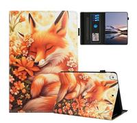 TEDTIKJT Tablette Coque pour Samsung Galaxy Tab S6 Lite 10.4" 2024/2022/2020 P610 P620 Coque Housse PU Cuir Flip Support Protection étuis pour Samsung Galaxy Tab S6 Lite Coque,Le Renard Qui dort