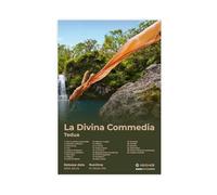 Tedua Affiche d'art Hip Hop Music Album La Divina Commedia Couverture Deluxe Liste des pistes Élégant Rappeur Chanteur Fans Cadeau Décoration de Chambre à Coucher Bureau Chambre Cadeau 30,5 x 45,7 cm