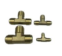 Tee 3 Ways 45 Degree 1/4" 3/8" 1/2" 3/4" Flare Pipe Fitting Connector Adapeter For Air Conditioner(No Nut,3l4 Inch SAE 19.02mm) Plumbing Fittings