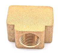 Tee 3 Ways Brass Pipe fittings Equal Female Connector 1/4" BSP Thread For Grease System hydraulic system YZWRWRMKTB
