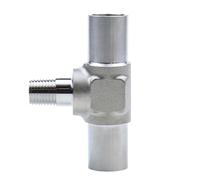 Tee 3 Ways Reducer 6-12 mm 1/4-3/4 Inch Auto Weld Pipe Fitting Connector Spillter SUS316L BA Grade(3/8-1/4-3/8 Inch) Plumbing Fittings