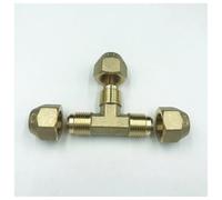 Tee 3 Ways With Nut 45 Degree SAE 1/4" 3/8" 1/2" 3/4" Flare Pipe Fitting Connector Adapeter For Air Conditioner(3l4 Inch SAE 19.02mm) Plumbing Fittings