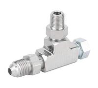 Tee Adaptateur 3-voies, 1/8" NPT vers 4AN, Bouchon Capteur de Pression d’Huile, Raccord en T pour Système Lubrifiant, Compatible avec Capteurs de Pression