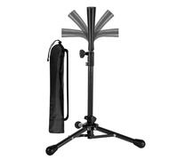Tee Ball Stand - Net Oxford Cloth Iron Pipe | Adjustable Height Batting Tee For Ages 3-8 | Debutter-Friendly Tripod Stand With Bag For Softball Baseball Indoor Training Coaching Batting Cage