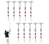 Tee d'entraînement de golf - Support de balle de golf d'intérieur transparent, supports d'entraînement de style drapeau patriotique, design robuste, résistant aux chocs, équipement d'entraînement de