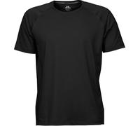 Tee Jays Cool Dry T-Shirt pour hommes, manches courtes BC3323 (L) (Noir)