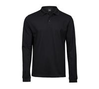 Tee Jays de Luxe Coton Extensible Noir Bleu ou Blanc Polo Manche Longue S-3XL