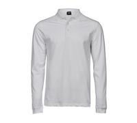 Tee Jays de Luxe Coton Extensible Noir Bleu ou Blanc Polo Manche Longue S-3XL