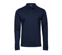 Tee Jays de Luxe Coton Extensible Noir Bleu ou Blanc Polo Manche Longue S-3XL