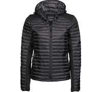Tee Jays Femme Crossover Outdoor Veste matelassée avec capuche PC3417 (S) (Noir/Noir chiné)