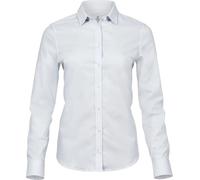 Tee Jays Femme Stretch Luxe Manches Longues Chemisier en popeline PC3548 (2XL) (Blanc)