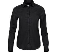 Tee Jays Femme Stretch Luxe Manches Longues Chemisier en popeline PC3548 (XL) (Noir)