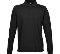 Tee Jays Homme Luxury Stretch Manches Longues / Polo, Manches Longues BC3306 (3XL) (Noir)