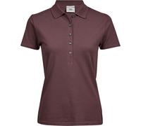 Tee Jays Polo Femme Luxe Stretch, Manches Courtes BC3307 (3XL) (Raisin)