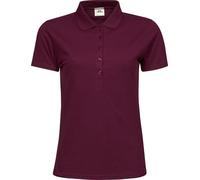 Tee Jays Polo Femme Luxury Stretch, Manches Courtes BC3307 (2XL) (Vin)