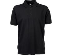Tee Jays Polo Hommes Luxury Stretch, Manches Courtes BC3305 (S) (Noir)