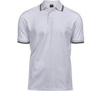 Tee Jays - polo LUXURY FASHION - Homme (L) (Blanc / bleu marine) - UTBC4042 Blanc / Bleu Marine