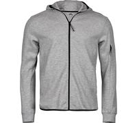 Tee Jays - Sweat à capuche Zip intégral pour homme - Athlétique PC6063 (L) (Gris chiné)