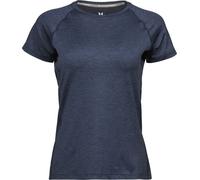 Tee Jays T-shirt femme Cool Dry, manches courtes BC3324 (M) (Bleu marine chiné)