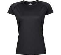 Tee Jays T-shirt femme Cool Dry, manches courtes BC3324 (M) (Noir)